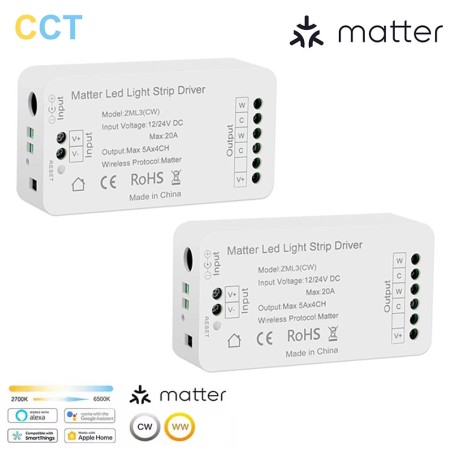 Contrôleur Tuya pour rubans LED WiFi intelligents et Matter