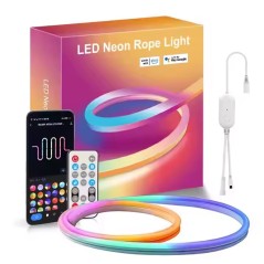 Bande LED Néon Smart WiFi Tuya RGBIC | Contrôle Alexa Google