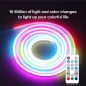 Tuya Smart WiFi and Bluetooth RGBIC Neon LED Strip Kit with Remote Control