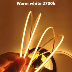 Tira LED COB blanca ultradelgada de 3 mm, 480 LED por metro, 12 V CC, 5 metros