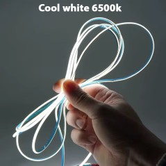 Ultradünner weißer COB-LED-Streifen, 3 mm, 480 LEDs pro Meter, DC12V, 5 Meter