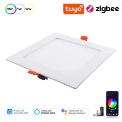 Panneau LED Carré Tuya Smart Zigbee RGB + CCT Encastré