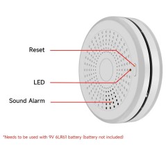 Intelligenter ZigBee Tuya 2-in-1 Kohlenmonoxid- und Rauchmelder