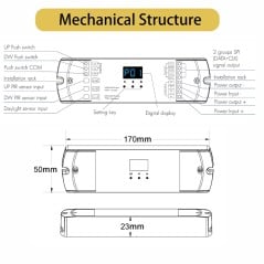 Contrôleur d'escalier Tuya SPI WiFi pour bandes LED numériques