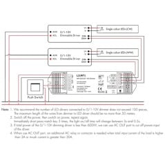 Tuya Dimmer WiFi 0-10V 2CH para Driver LED Regulables y CCT