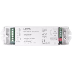 Tuya Smart WiFi 2-Kanal 0/1–10V LED-Streifen-Controller mit Dimmer und Farbtemperaturregelung, Funksteuerung und Druckknopf