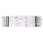 Controlador de tira LED Tuya Smart WiFi de 2 canales 0/1–10V con atenuador y CCT, control RF y botón pulsador.