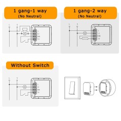 Modulo Interruttore ZigBee Senza Neutro 1-4 Canali