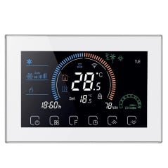 Beca BAC-8000MLWE-FAN Smart WiFi Thermostat with Probe, 0-10V Fan Control, and Motorized Valve