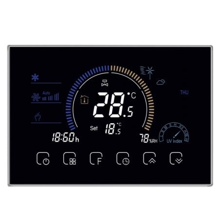 Beca Termostato Smart WiFi con Sonda BAC-8000MLWE-FAN Controllo Ventola 0-10V e Valvola Motorizzata