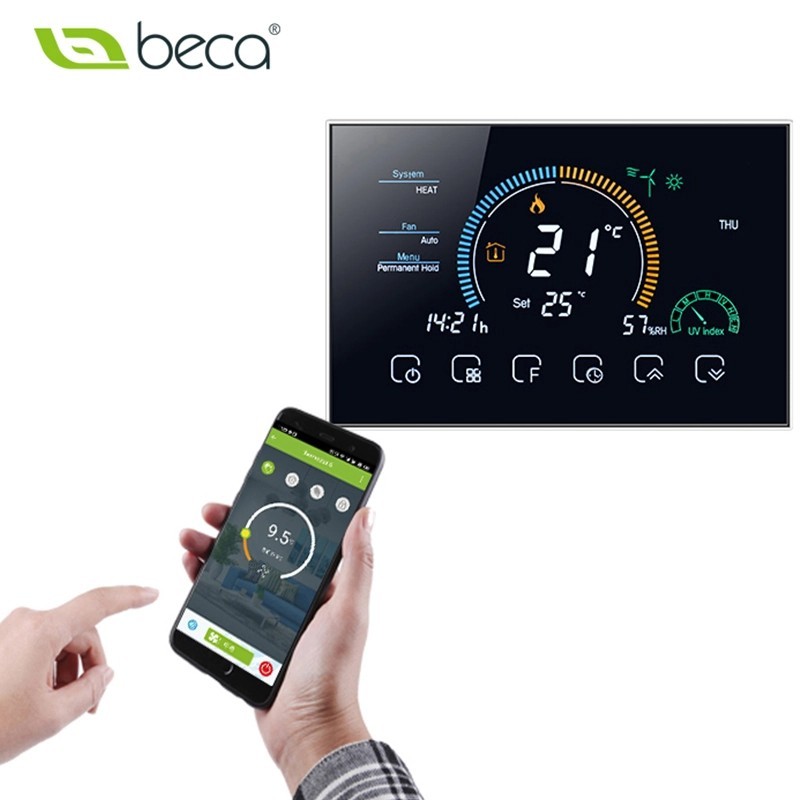 Smart Fan Coil Thermostat Beca BAC-8000 Fan 0-10V + Valve