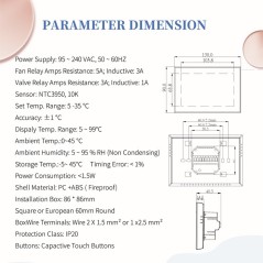 Termostato Smart Fan Coil Beca BAC-8000 Ventilador 0-10V + Válvula