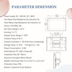 Thermostat Intelligent Ventilo-Convecteur Beca BAC-8000 Ventilateur 0-10V + Vanne