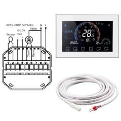 Beca BAC-8000 Smart Fan Coil Thermostaat Ventilator 0-10V + Klep