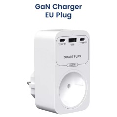 Smart WiFi-Steckdose 16A Tuya mit Schnellladegerät GaN 65W USB/Typ-C