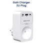 Prise intelligente Tuya 16A WiFi avec chargeur rapide GaN 65W, ports USB et Type-C