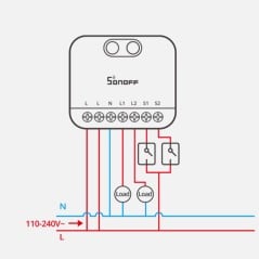 Sonoff MINI DUO Matter | Interruttore Smart WiFi 2 Canali 16A