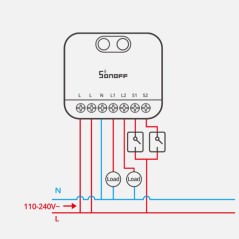 Sonoff MINI DUO Matter | 2-Channel Smart WiFi Switch 16A
