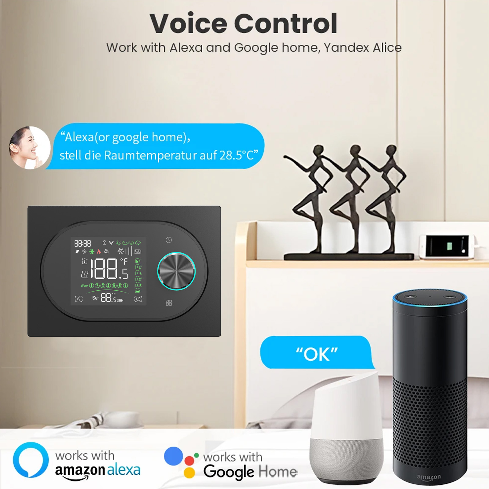 Zigbee Smart Thermostat for Underfloor Heating BHT-9000GBLZB