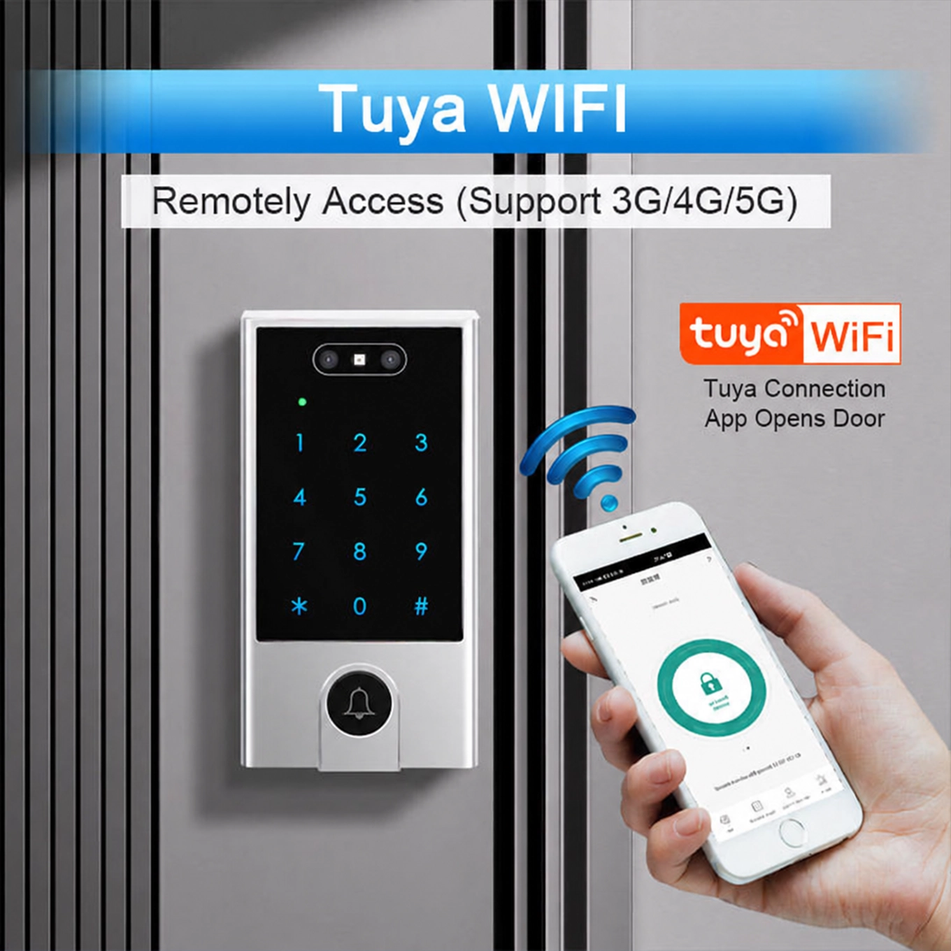 Tuya Wi-Fi App on your phone to remotely open the V5 Series face recognition access control