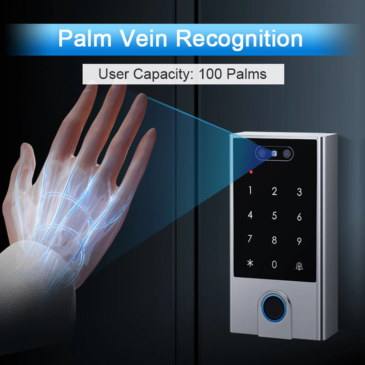 Face and palm recognition on the fingerprint version of Tuya access control