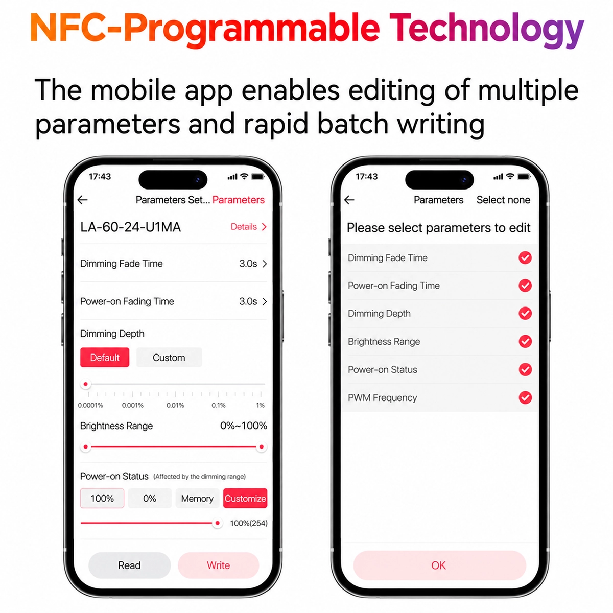 NFC LED Driver Programming: Selecting the Parameters to Change and Serial Writing to Multiple Drivers