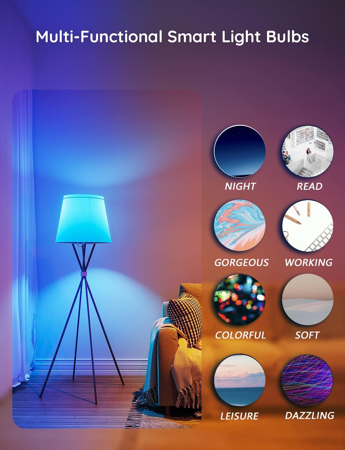 Acquista Lampada LED Bluetooth Lampadina intelligente E27 Altoparlante  Bluetooth 12W Lampadina musicale Lampada intelligente Controllo APP  Lampadina dimmerabile Luce decorativa RGB