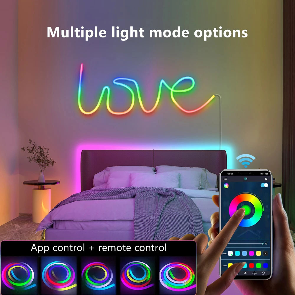 Striscia LED sotto l'auto, NEON RGB, Connettività Bluetooth con  l'applicazione sul telefono, Lunghezza cinturino: 90 cm x 2 e 120 cm x 2