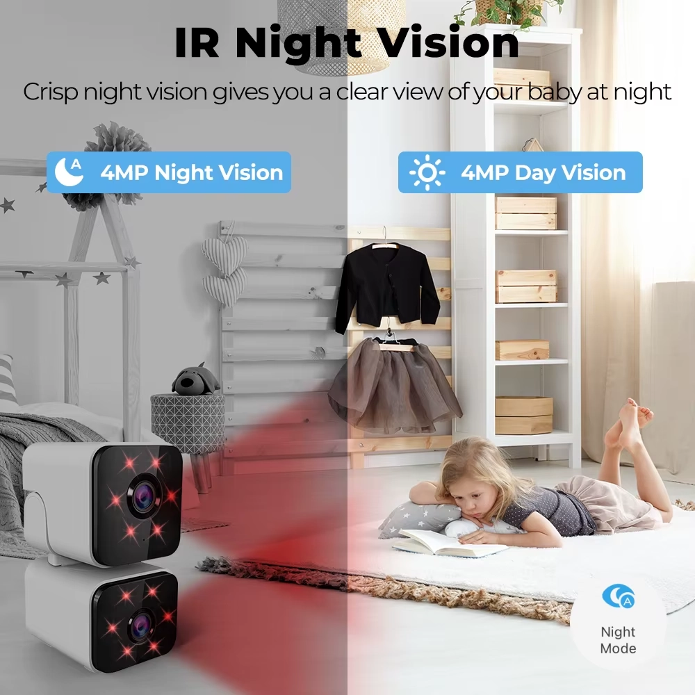 TUGARD 2K (3MP) Cámara de vigilancia WiFi interior 360°, 2,4 GHz con visión nocturna, seguimiento automático y detección AI compatible con Alexa para bebés y animales TUGARD 2K (3MP) Cámara de vigilancia WiFi interior 360°, 2,4 GHz con visión nocturna, seguimiento automático y detección AI compatible con Alexa para bebés y animales