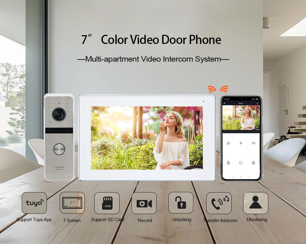 Tuya Smart 1080P Videocitofono senza fili WIFI Videocitofono Citofono a due  vie Sblocco video Monitoraggio mobile Vision - Prezzi e…